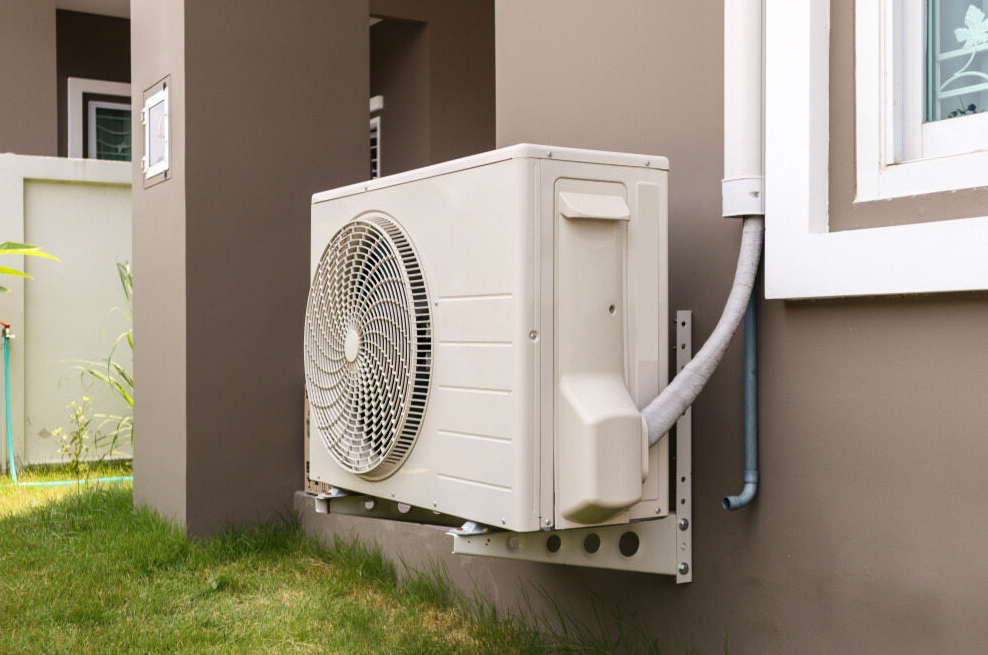 Air Conditioner Compressor Installed Outside Home