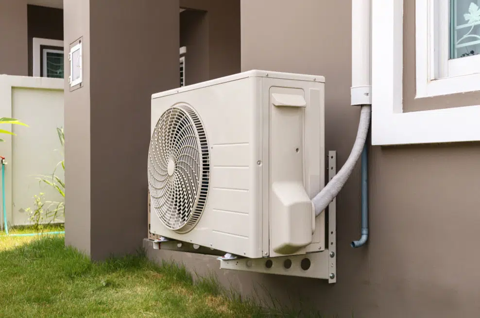 Air Conditioner Compressor Installed Outside Home