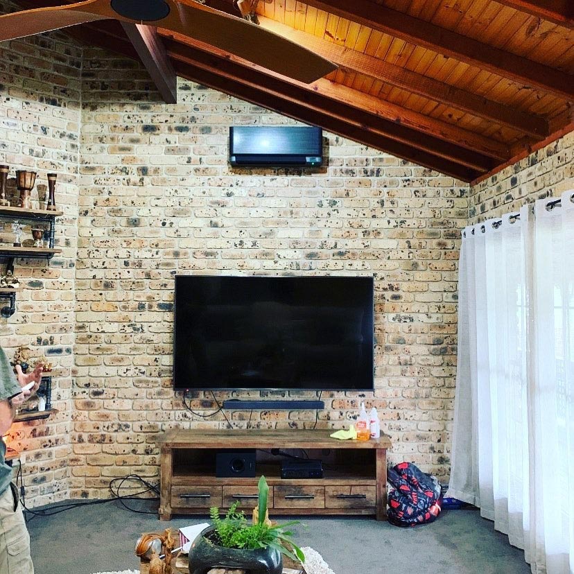 Black Air Conditioning Unit On A Room