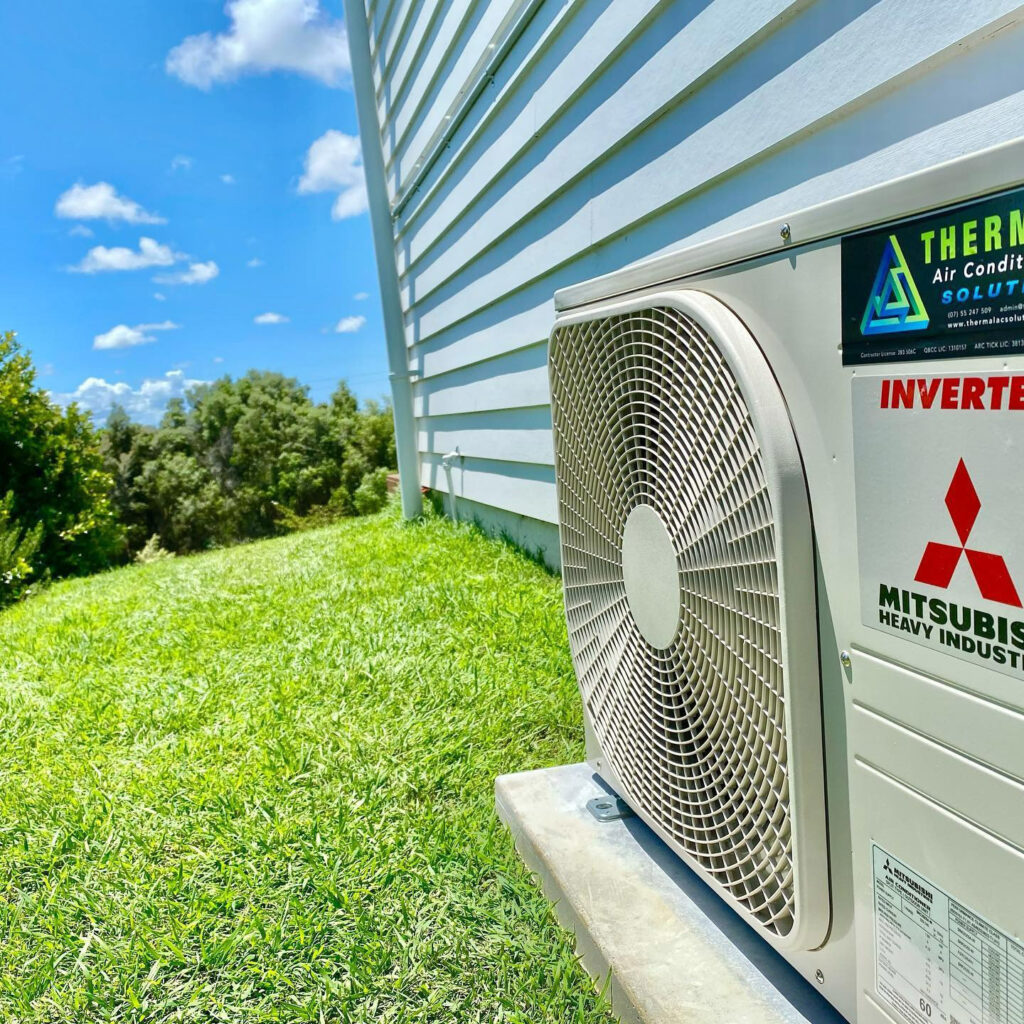 Outdoor Air Conditioning Unit On A Sunny Day