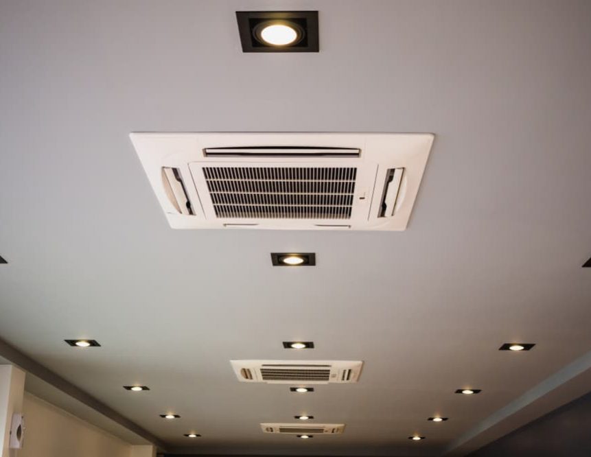Air conditioner mounted on ceiling — Air Conditioning Solutions In Byron Bay, NSW